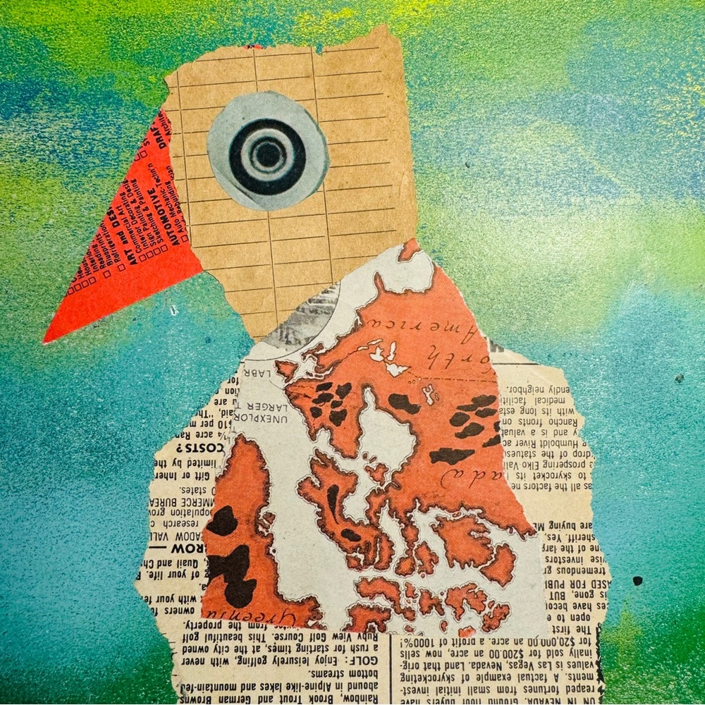 Hand Made Bird Collage